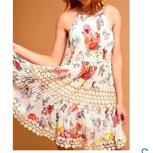 RANNA GILL  Anthropologie Kalila Floral Lace Dress